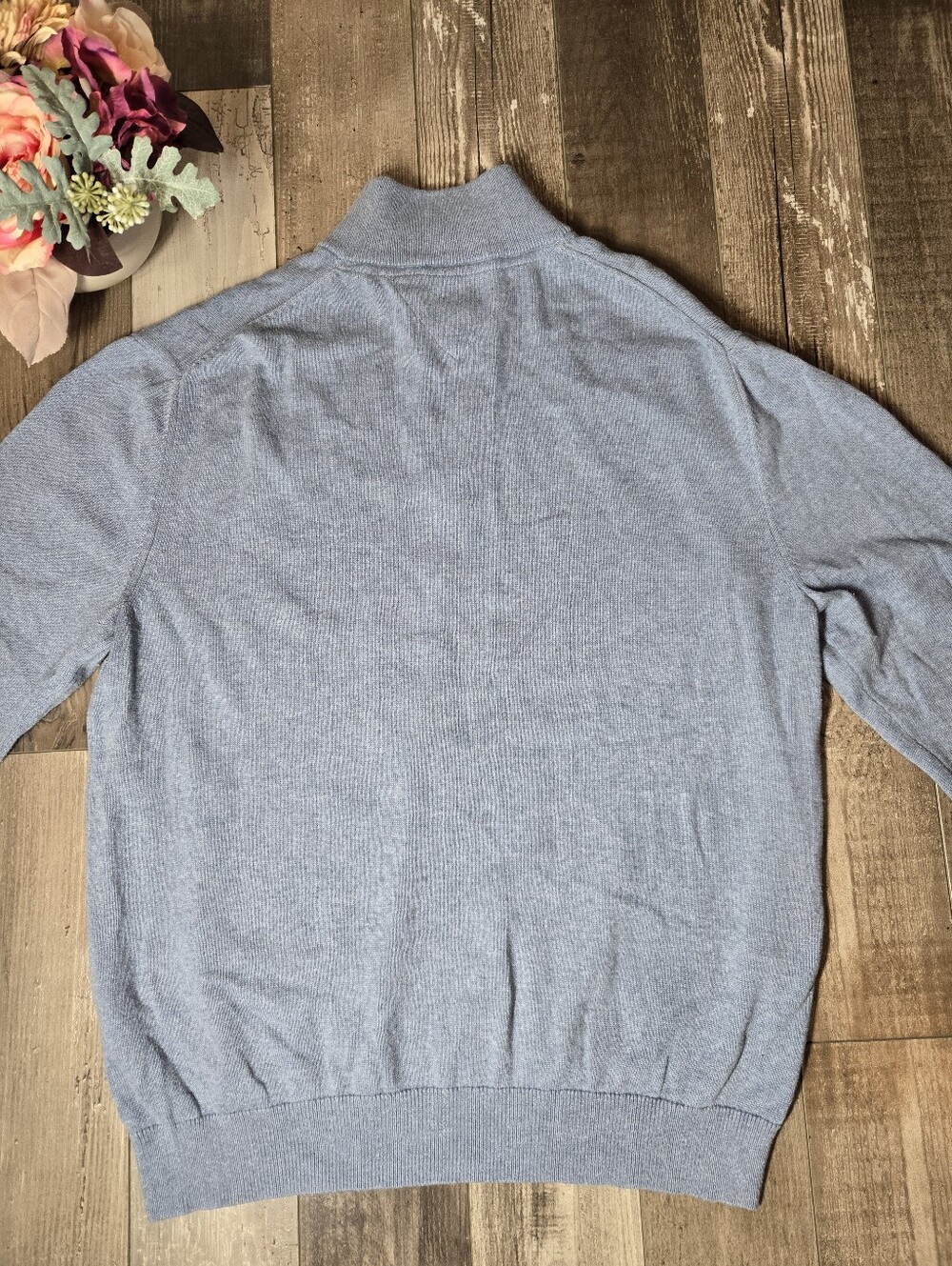 Tommy Hilfiger Men’s XXL Light Blue Quarter‑Zip Sweater - Picture 16 of 16